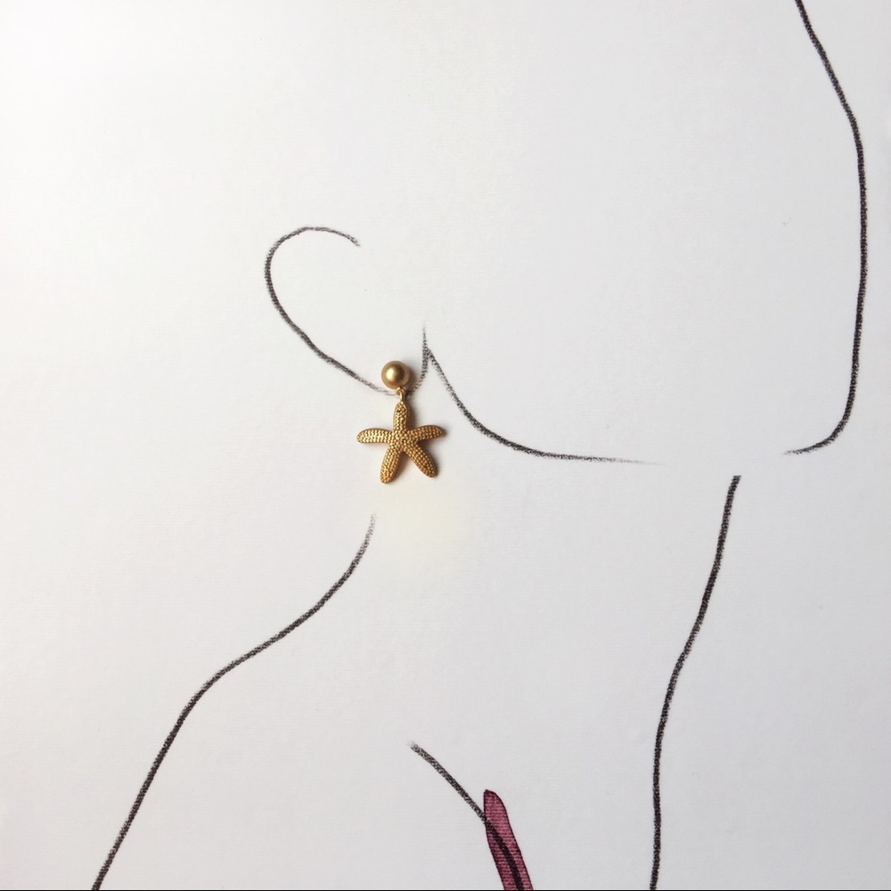 NWOT Madewell Star Drop Earrings - Picture 2 of 4